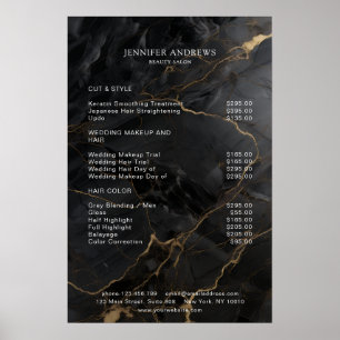 Marble, Black-Gold, Salon Poster