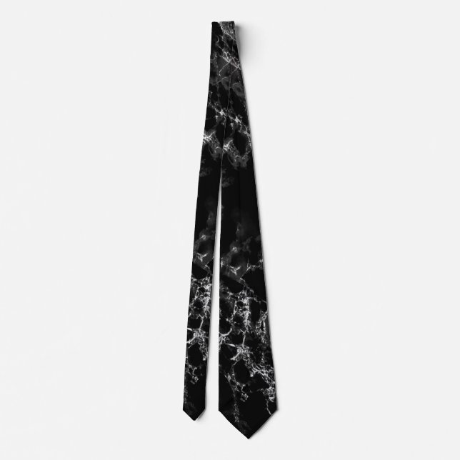 Marble Black Neck Tie (Back)