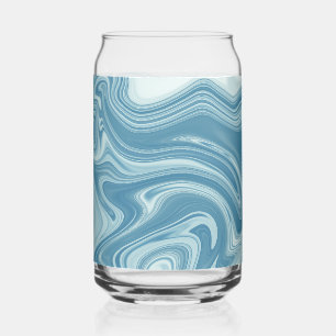 Marble blue can glass