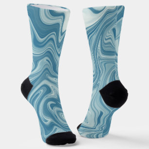 Marble blue  socks