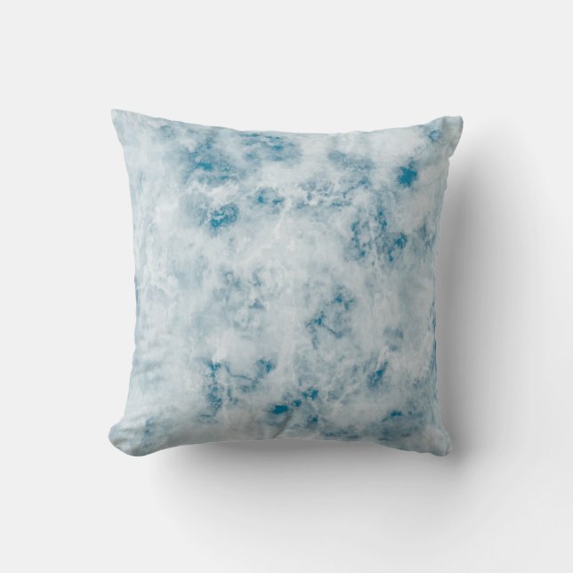 Marble Blue Texture Background Cushion (Front)