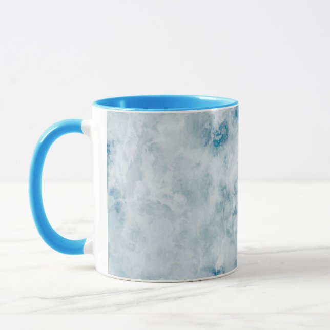 Marble Blue Texture Background Mug (Left)