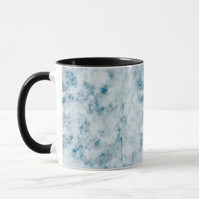 Marble Blue Texture Background Mug (Left)