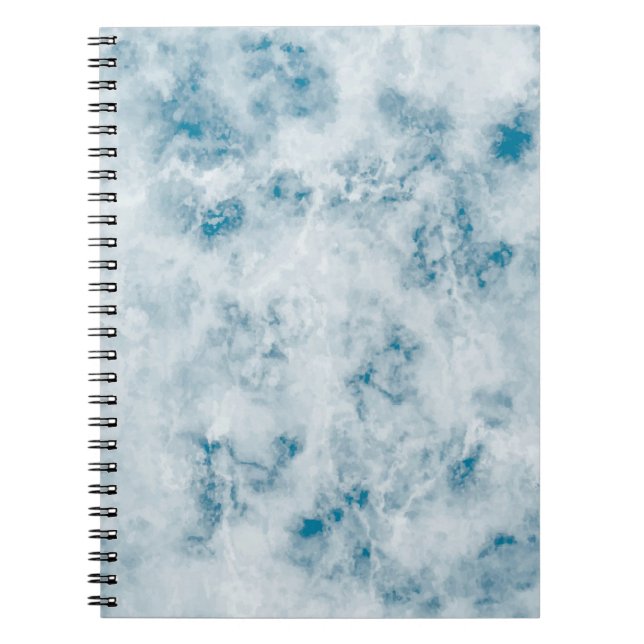 Marble Blue Texture Background Notebook (Front)
