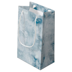 Marble Blue Texture Background Small Gift Bag