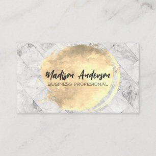 Marble Bricks   Gold Brushed Business Card