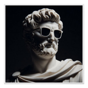 Marble bust poster