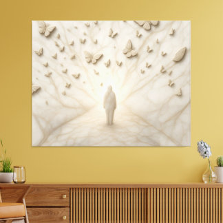 Marble butterfly fantasy 3D effect art print
