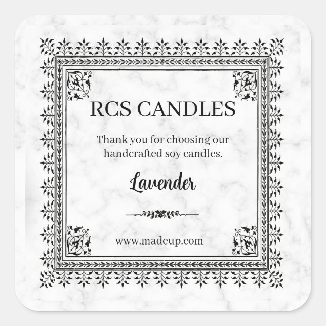 Marble Candle Sticker (Front)