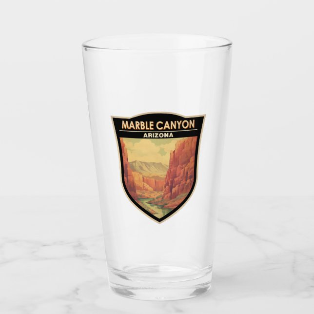 Marble Canyon Arizona Travel Art Vintage Glass (Front)