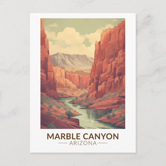 Marble Canyon Arizona Travel Art Vintage Postcard (Front)