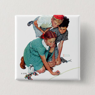 Marble Champion 15 Cm Square Badge