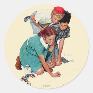 Marble Champion Classic Round Sticker