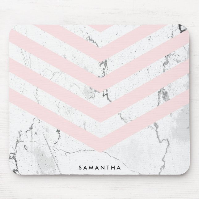 Marble & Chevron Mouse Mat (Front)