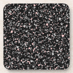 Marble chips stone shapes pieces abstract textured coaster