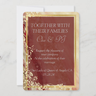 Marble Classic Photo Wedding Invitation