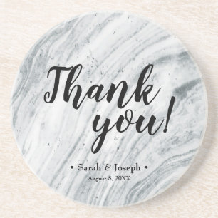 Marble classic Wedding Thank You Favour Coaster