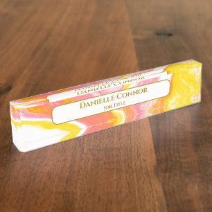 Marble Classy Modern Personalised Nameplate