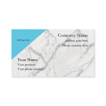 Marble clean look business cards