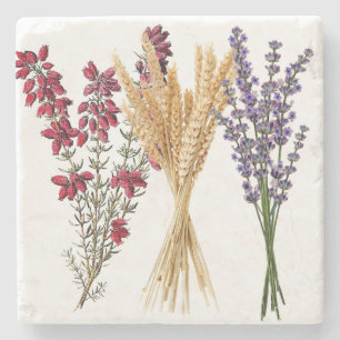 Marble Coaster - Heather, Wheat & Lavender