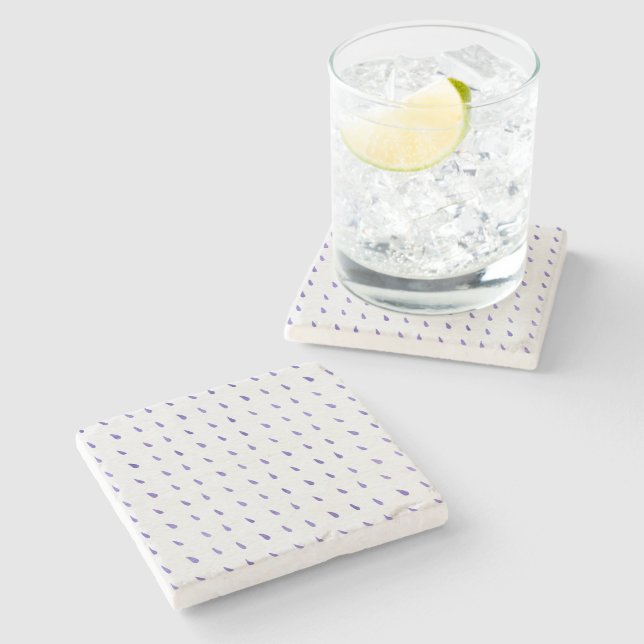 Marble Coaster — Purple Pattern (Side)
