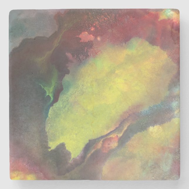 Marble Coaster with Johnson Abstract Artwork (Front)