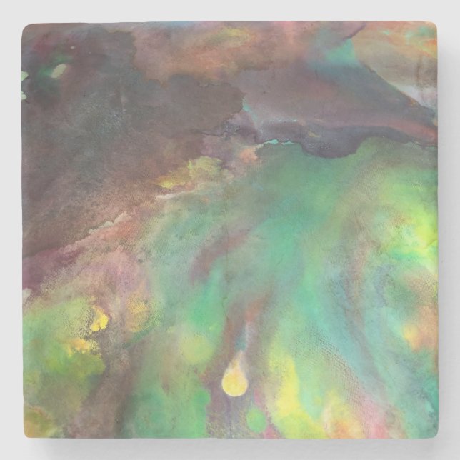 Marble Coaster with Johnson Abstract Artwork (Front)