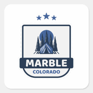 Marble - Colorado Square Sticker