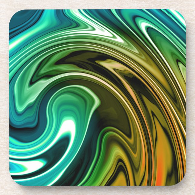 Marble Colour Waves Coaster (Front)
