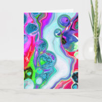 Marble Colourful Fluid Art Birthday 