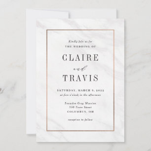 Marble Deluxe Modern Wedding Invitation MAR