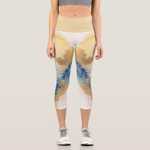 Marble Design Capri Leggings