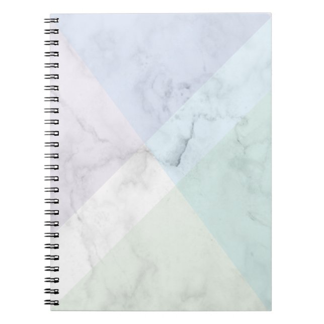 Marble  design pastel colors notebook (Front)