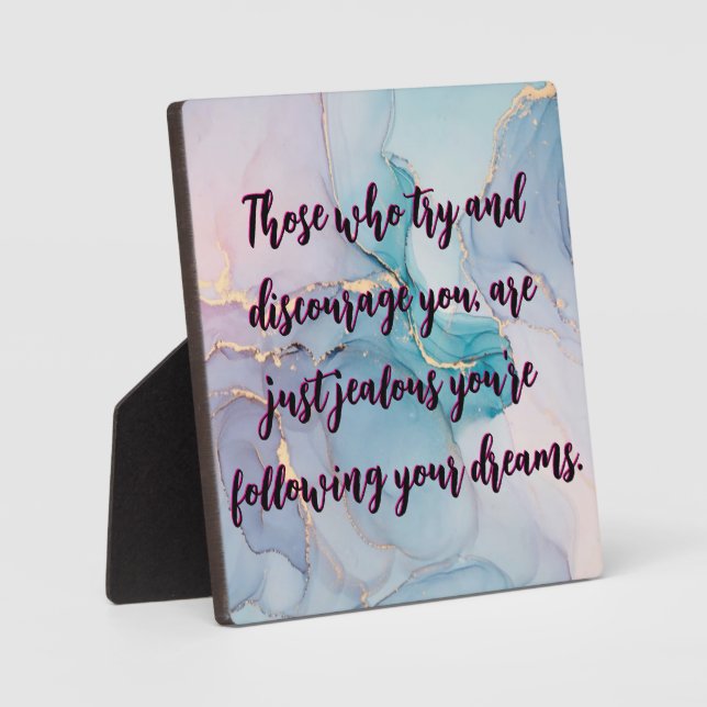 Marble Desktop Art Quote  Plaque (Front)