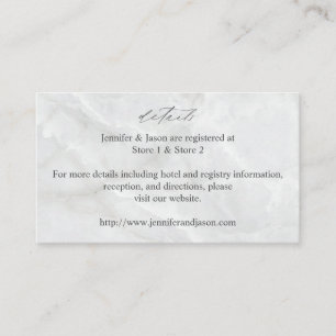 Marble Details Enclosure Card