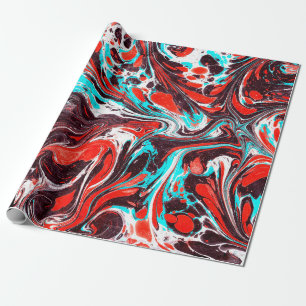 marble ebru colourful acrylic pouring pattern back wrapping paper