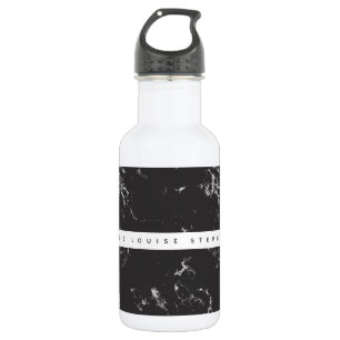 marble effect personalised water bottle