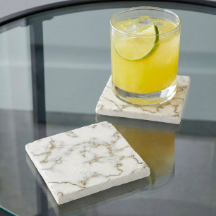 Marble effect stone coaster