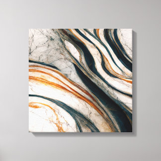 Marble Effect Stretched Canvas Print