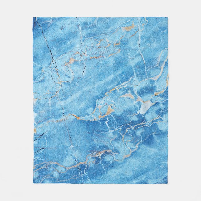 Marble Elegance: Natural Textured Surface. Fleece Blanket (Front)