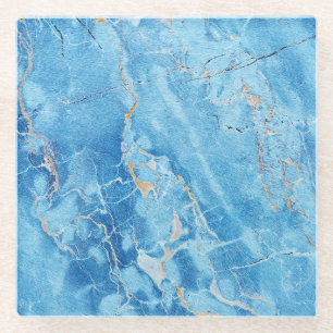 Marble Elegance: Natural Textured Surface. Glass Coaster