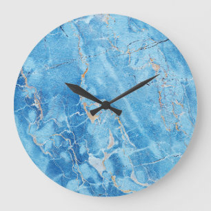 Marble Elegance: Natural Textured Surface. Large Clock