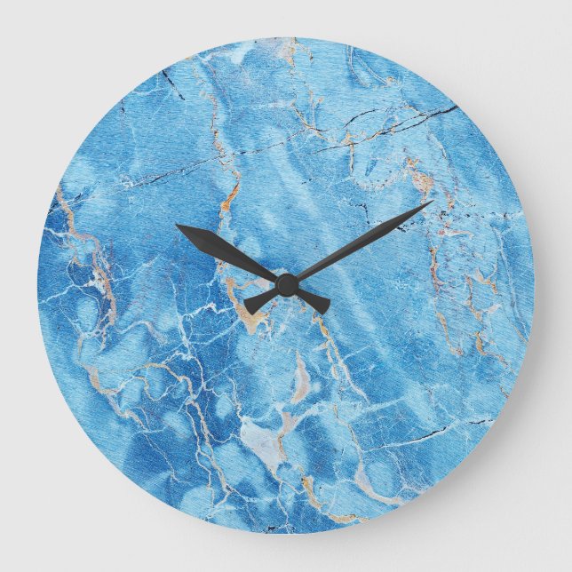 Marble Elegance: Natural Textured Surface. Large Clock (Front)