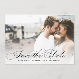 Marble Elegance Photo Save the Date