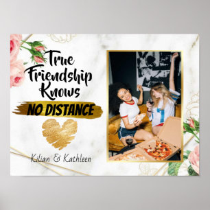 Marble Elegant Distance Going Away Friendship Poster