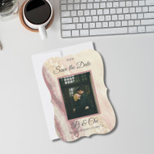 Marble Elegant Wedding  Save The Date