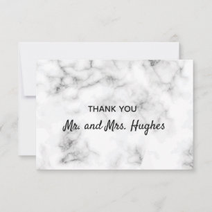 Marble elegant wedding thank you