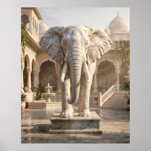 Marble Elephant Palace Sun Poster