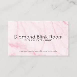 Marble Eyelash Extensions Aftercare Business Card