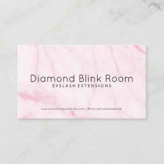 Marble Eyelash Extensions Aftercare Business Card